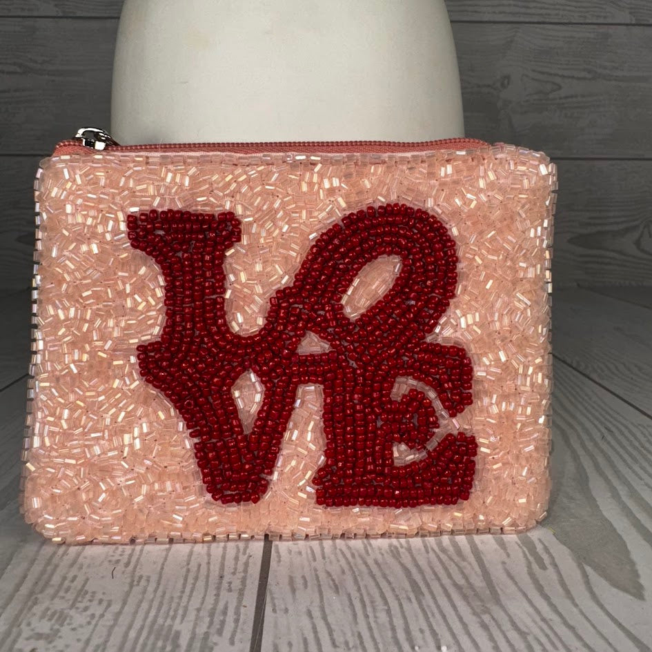 ZIPPER POUCH 5 1/2"X4" - LOVE - HD00269