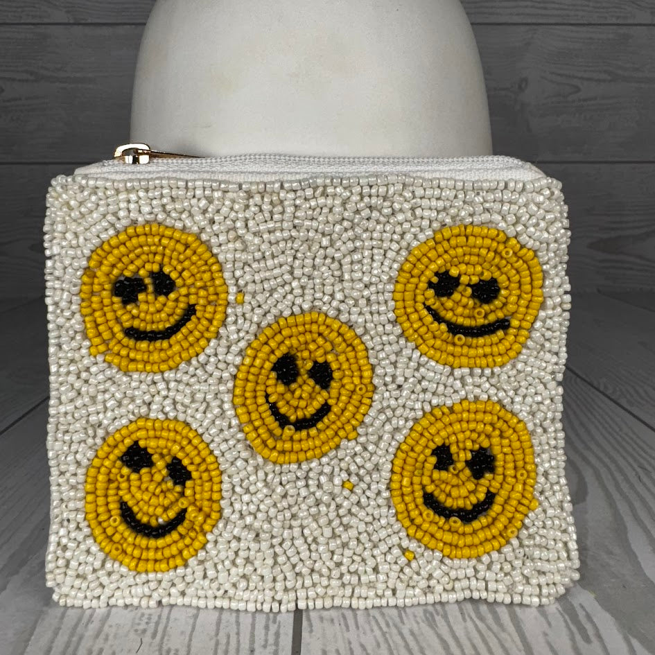 ZIPPER POUCH 5 1/2"X4" - SMILEYS - HD00274