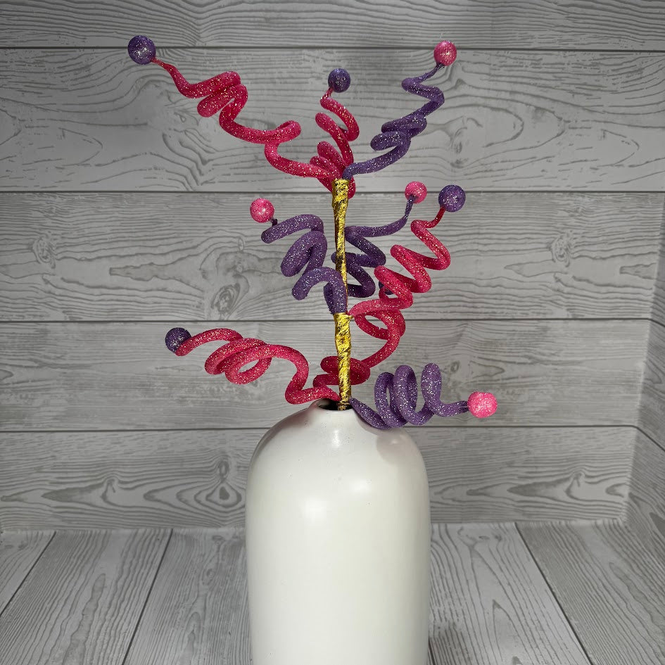 GLITTER BALL SPRINGY SPRAY X9 H24 - PINK/PURPLE - 85992PKLV