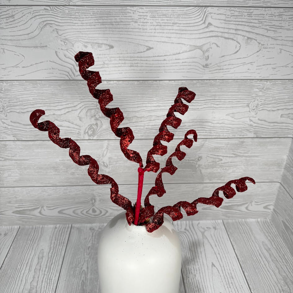 FRIZZY CURLY PICK H16 - RED - 82510RD