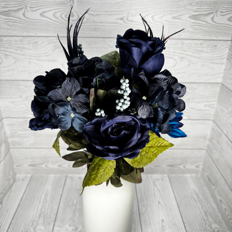 SUNFLOWER ROSE HYD BUSH X14 H21 - BLUE - 56869BL
