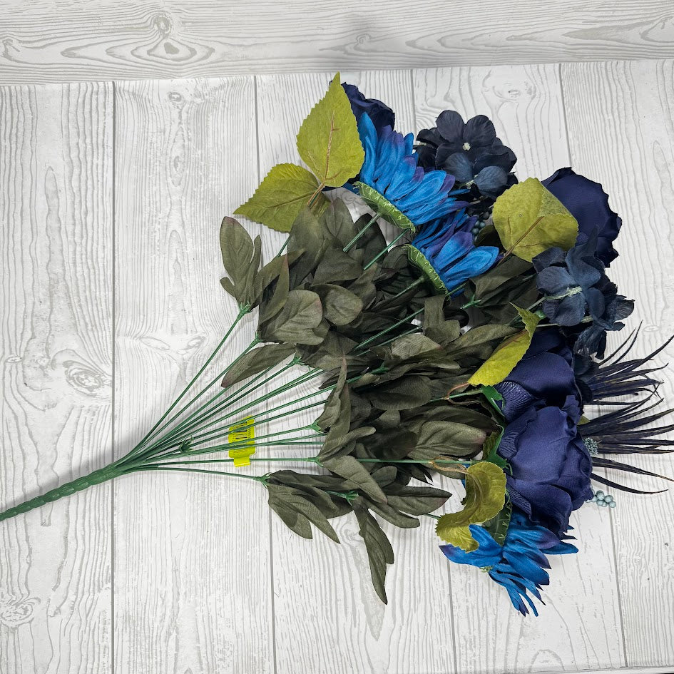 SUNFLOWER ROSE HYD BUSH X14 H21 - BLUE - 56869BL
