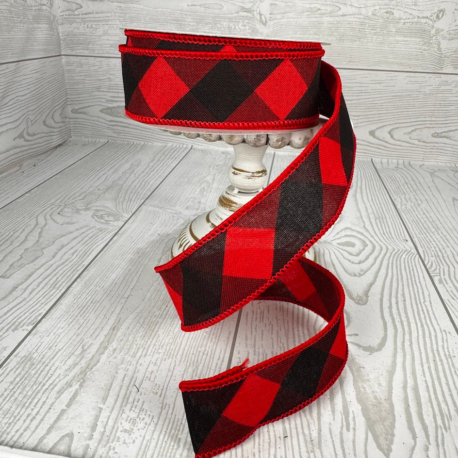 1.5"X10YD RED & BLACK PATTERN - RGA112824