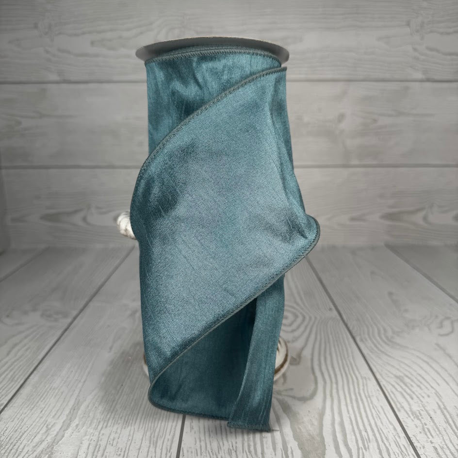 4"X10YD FAUX DUPIONI - DUSTY BLUE - 72434-04-05