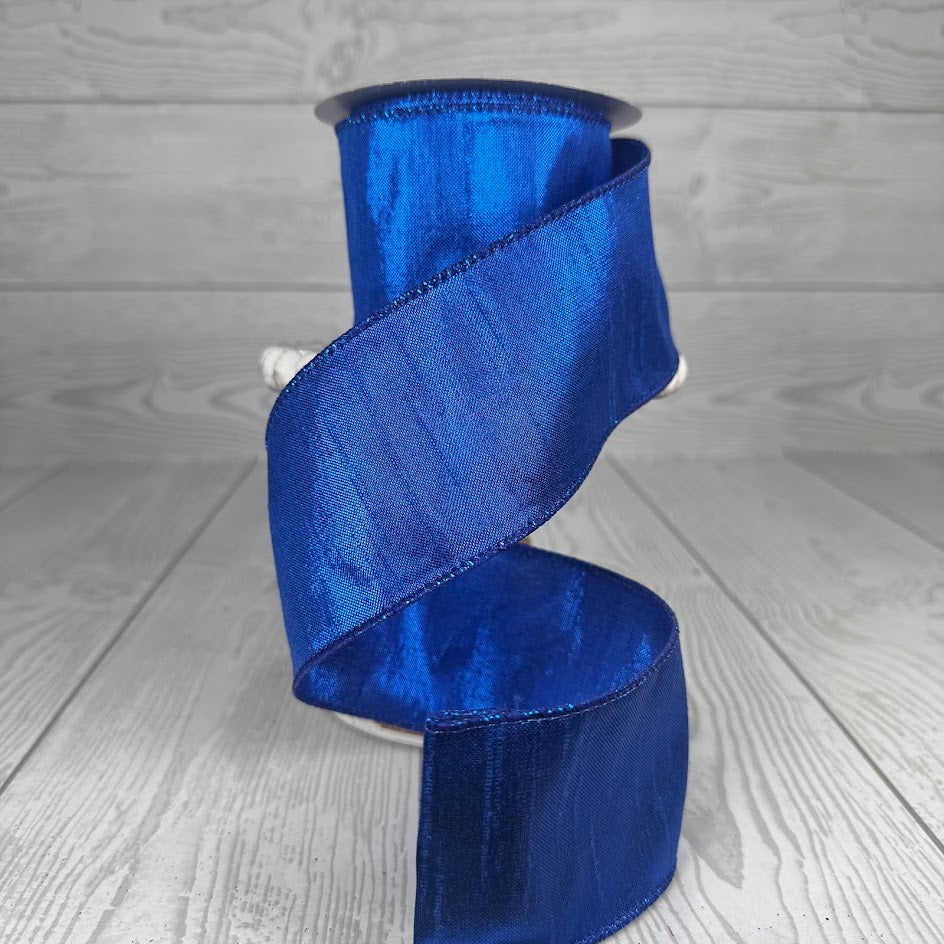 2.5"X10YD METALLIC DUPIONI - BLUE - RGA113825