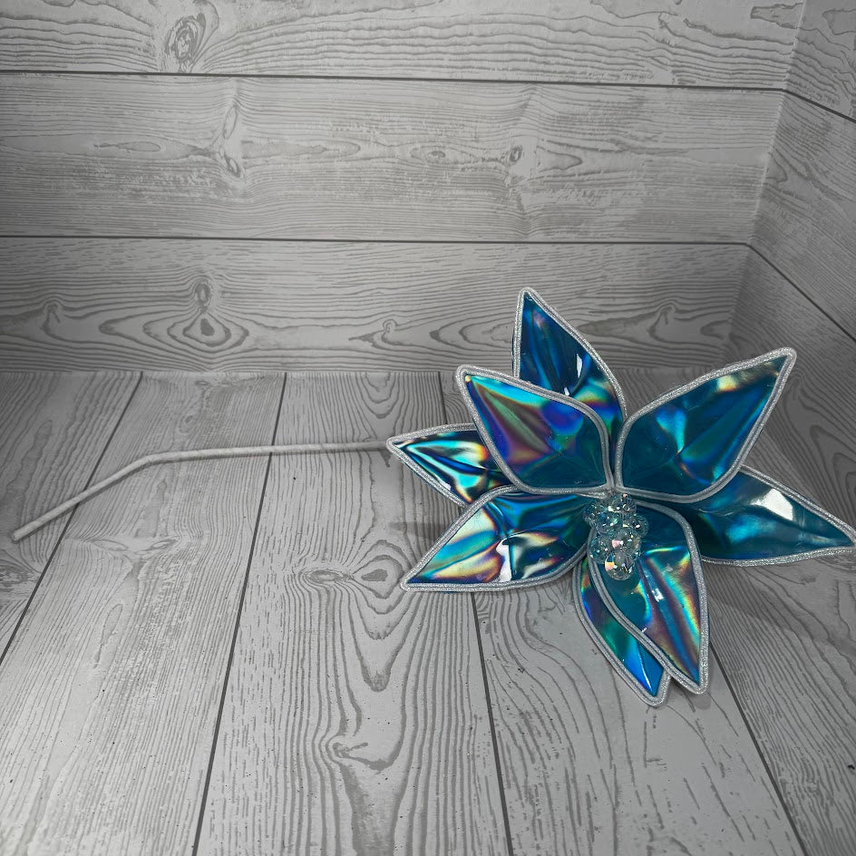 LUSTROUS POINSETTIA STEM H23 - BLUE - G - 86426BL