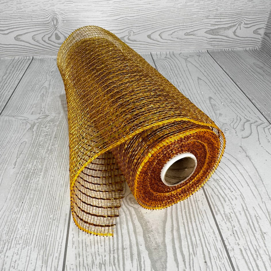 10"X10YDS DECO POLY MESH - GOLD - RE136608