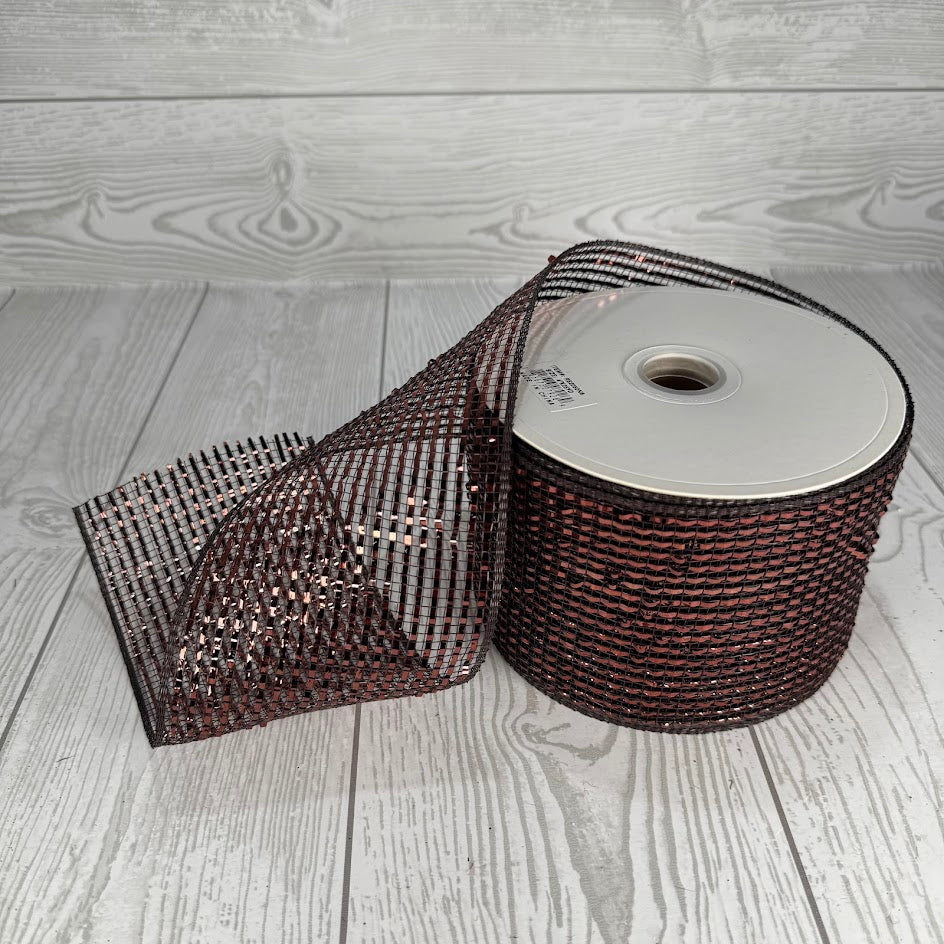 4"X25YD FOIL MESH - CHOCOLATE - RS2050N8