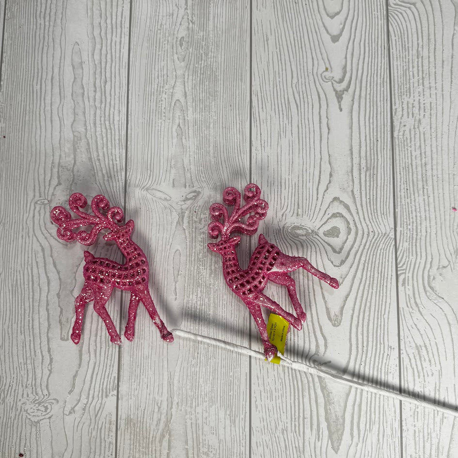 GLITTER DEER SPRAY X2 H21 - PINK - OO - 85762PK