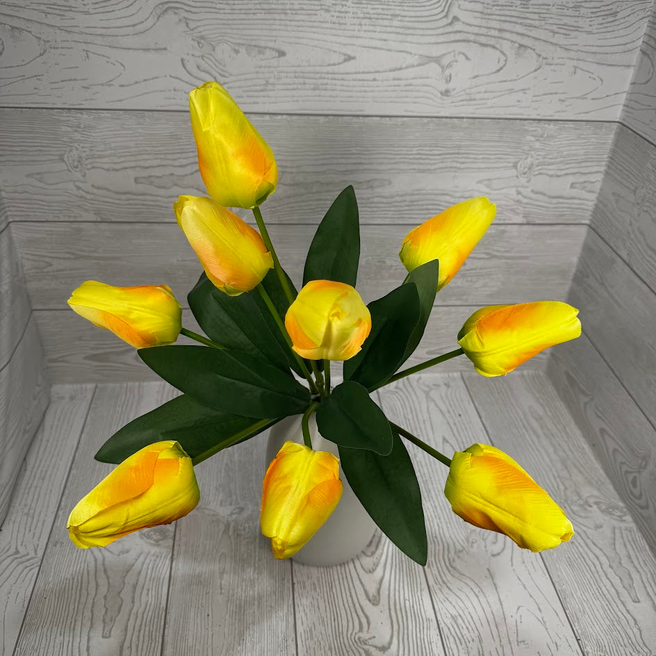18IN TULIP BUSH X9 - YELLOW - 84888-YEL * BL