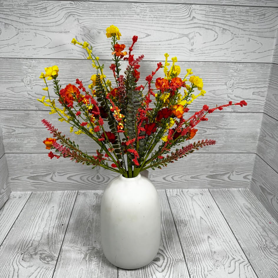 20IN SPRING MINI FLOWER - RED/ORANGE/YELLOW - 64847-ORYELRD * BL