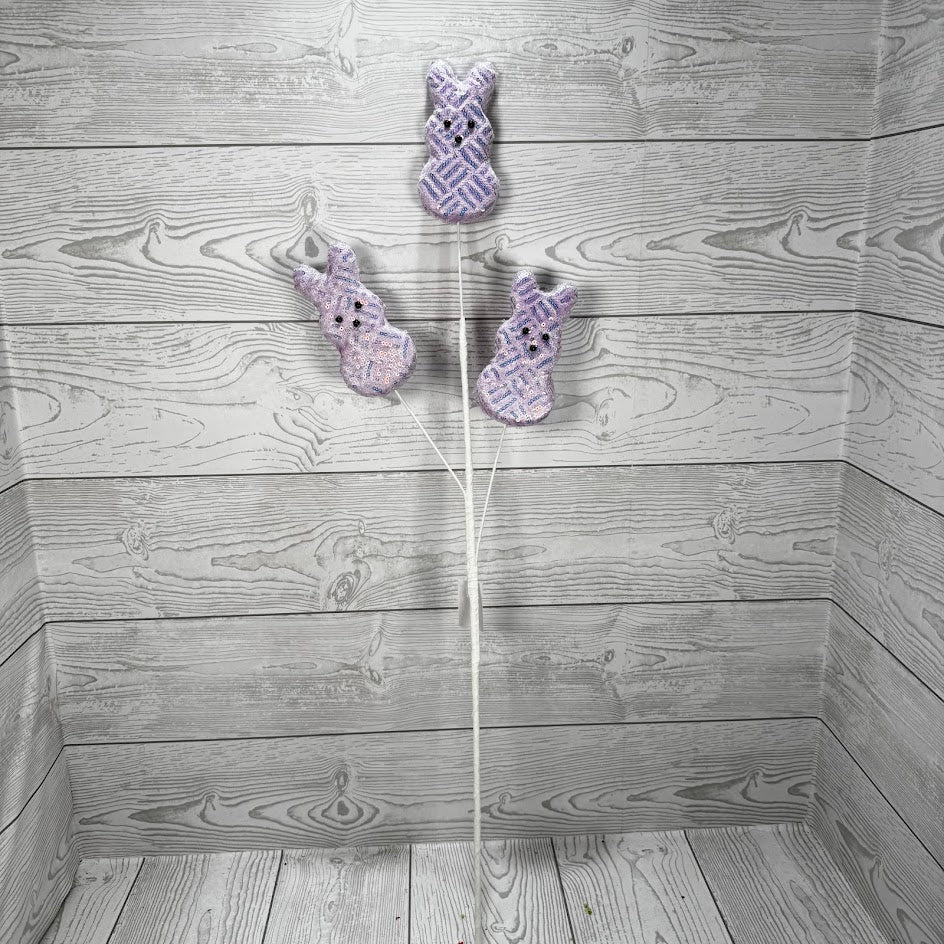 28IN SEQUINS EASTER BUNNY - PURPLE - 40412-PU * BL G