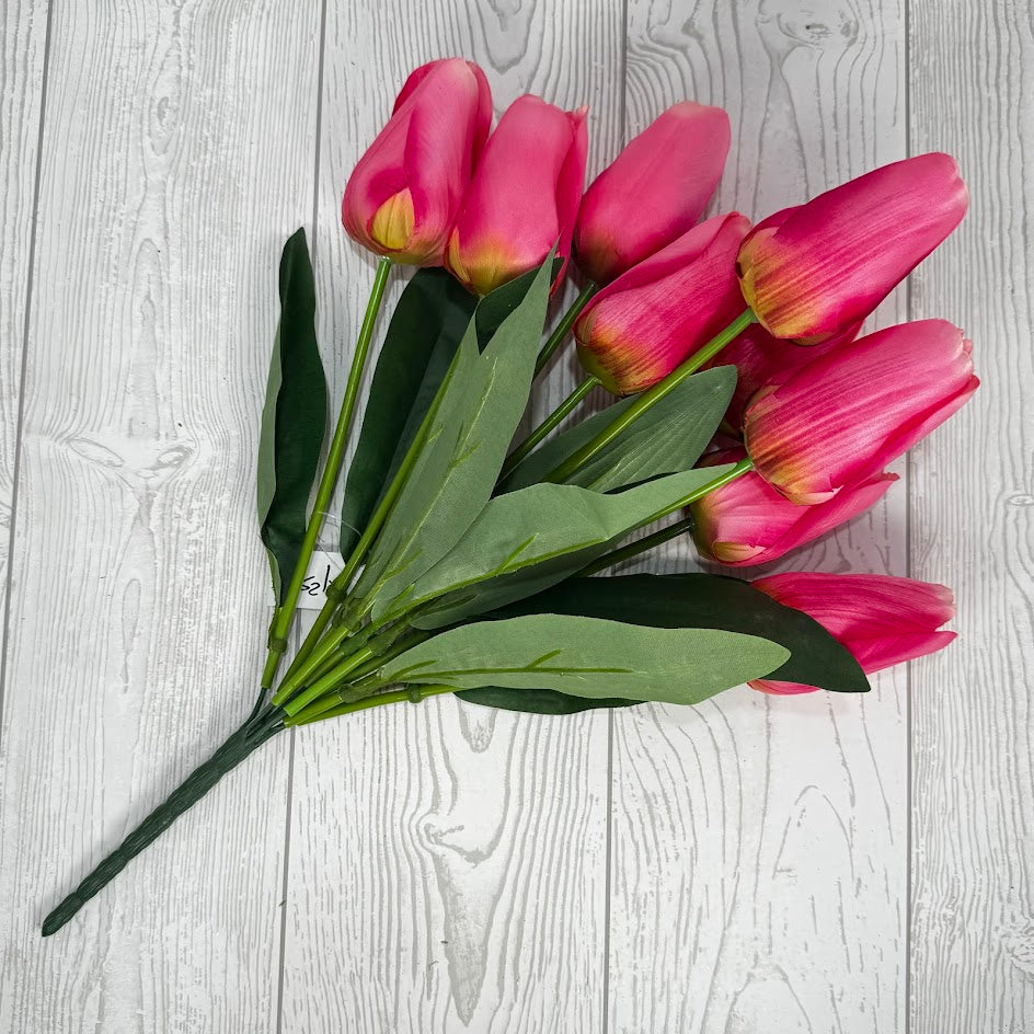 18IN TULIP BUSH X9 - PINK - 84888-PK * BL