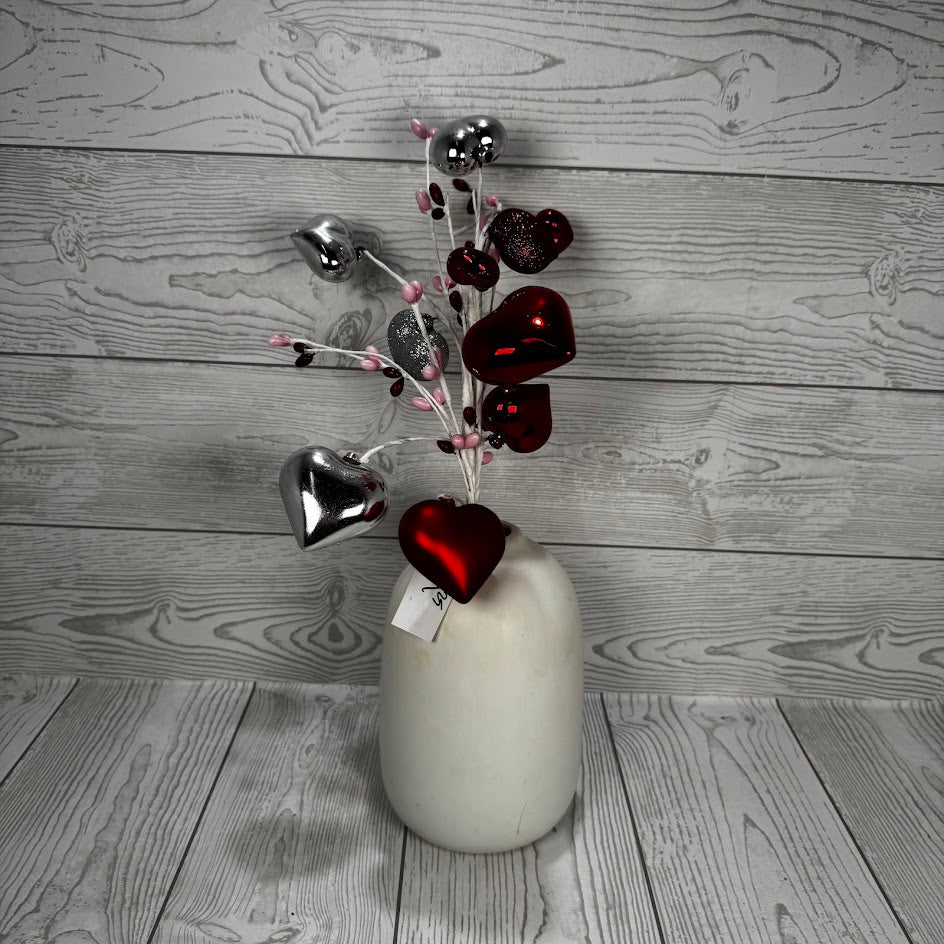 19IN VALENTINE HEART PICK - PINK/SILVER/RED - 65523 * BL G