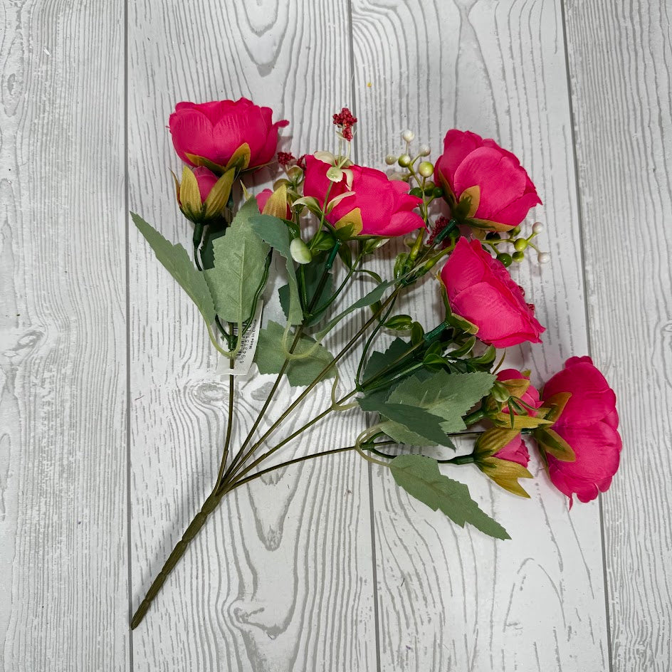 PEONY X5 W/9 FLOWERS - BEAUTY - B26065-BTY * BL