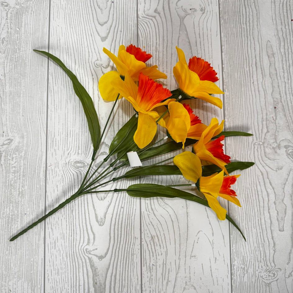DAFFODIL BUSH X6 - YELLOW/ORANGE - B26221-YL OR * BL