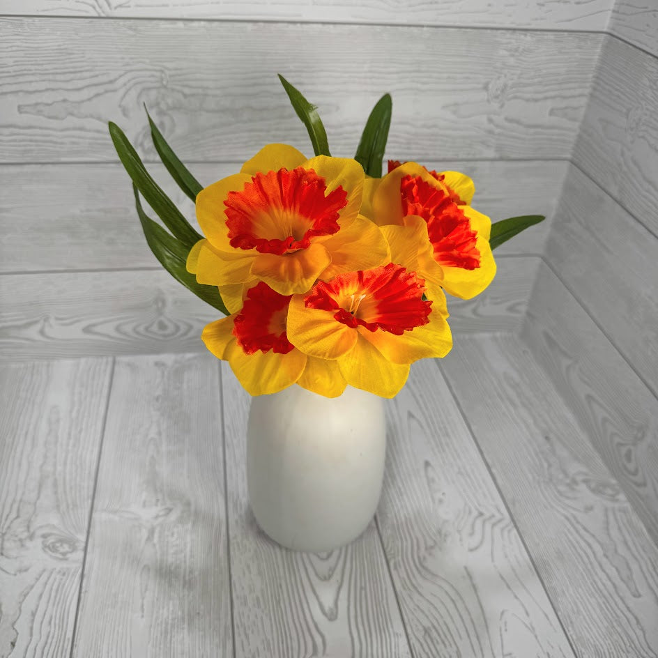 DAFFODIL BUSH X6 - YELLOW/ORANGE - B26221-YL OR * BL