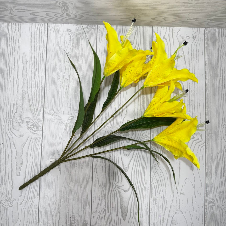 TIGER LILY BUSH X5 - YELLOW - B26017-YEL * RD