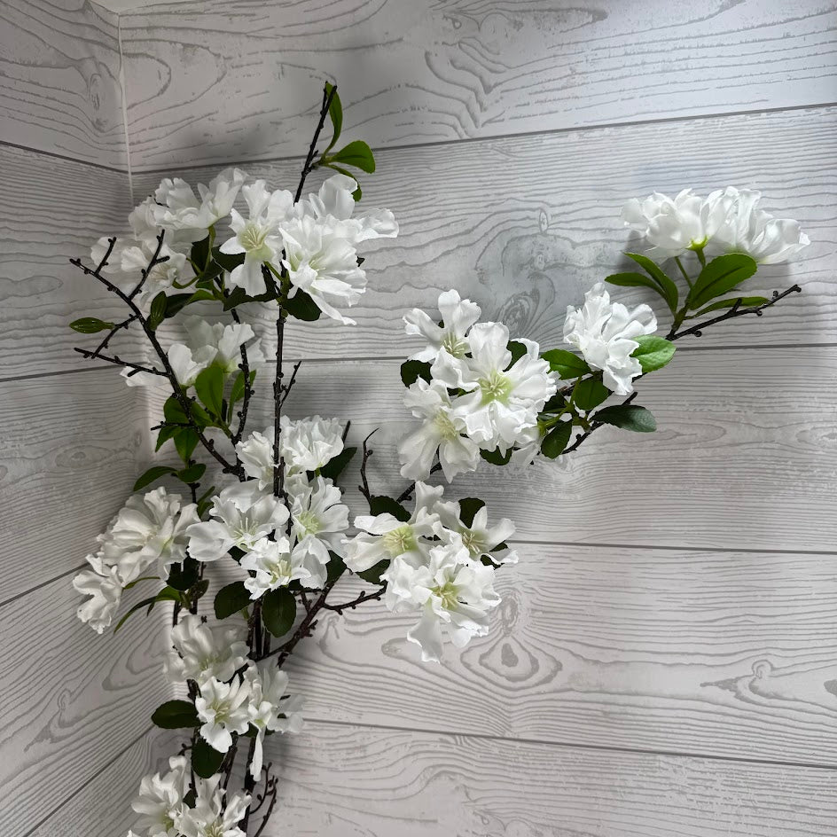 37.5" GERANIUM SPRAY - WHITE - 28880 * G