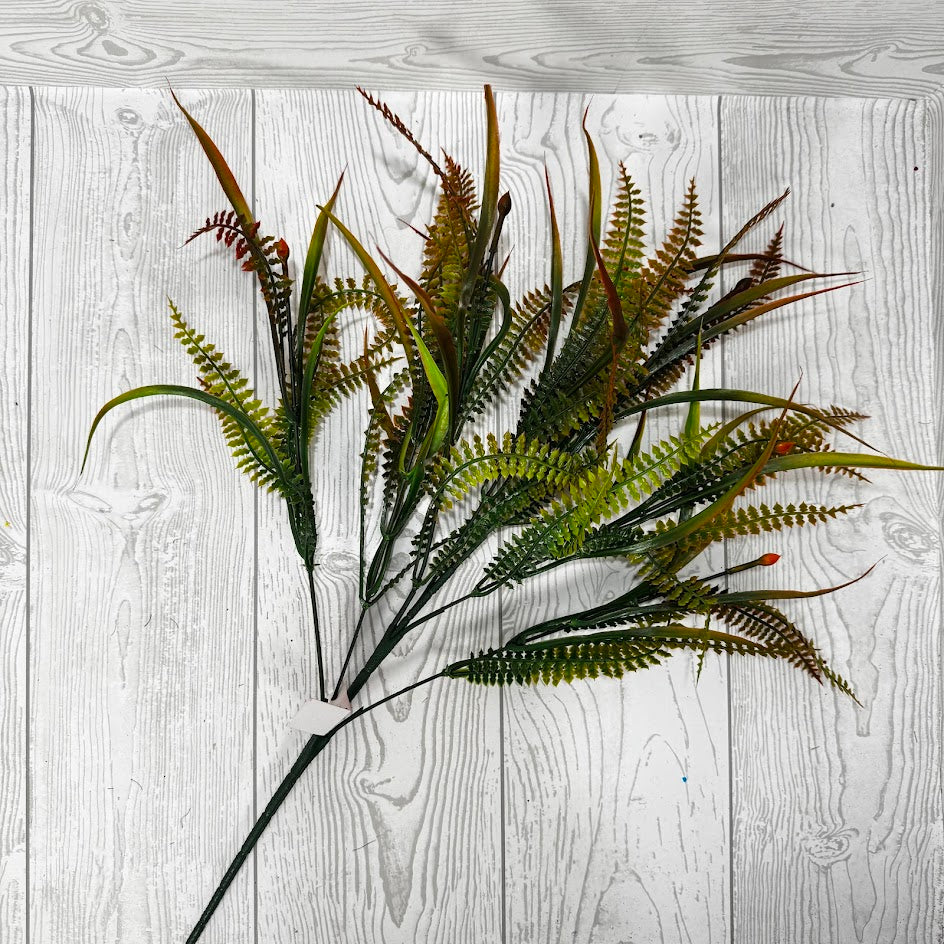 23IN BABY FERN/GRASS X7 - GREEN/BROWN - G22811-GNBR * R BR