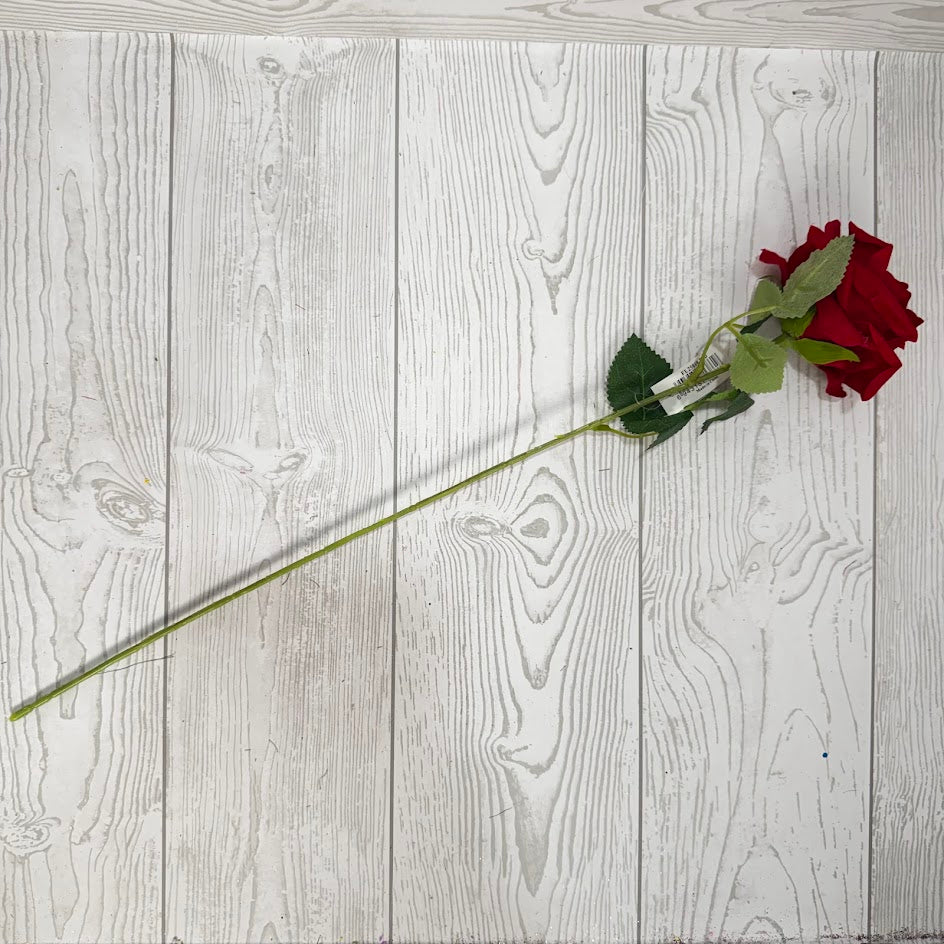 20IN SINGLE OPEN ROSE - RED - FL25010-RED * P