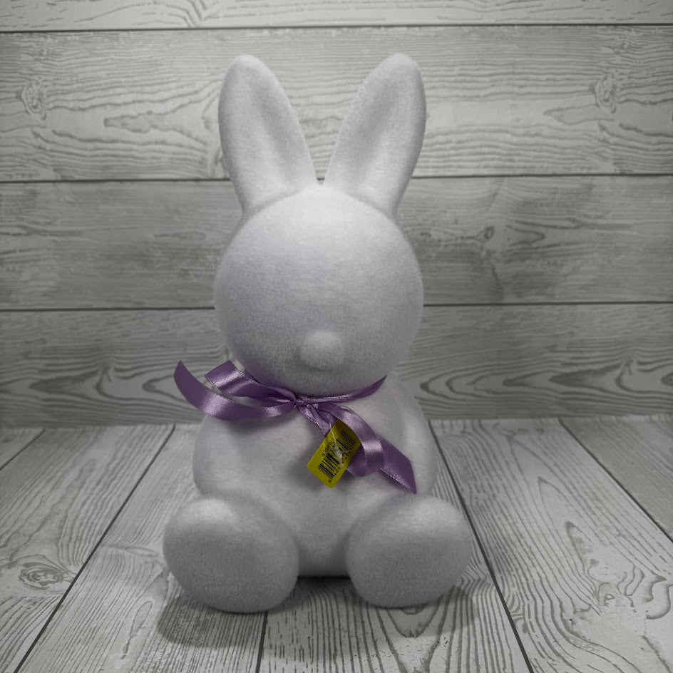 FLOCKED BUNNY MEDIUM H12XDIA7 - LAVENDER - 63989LV * RD