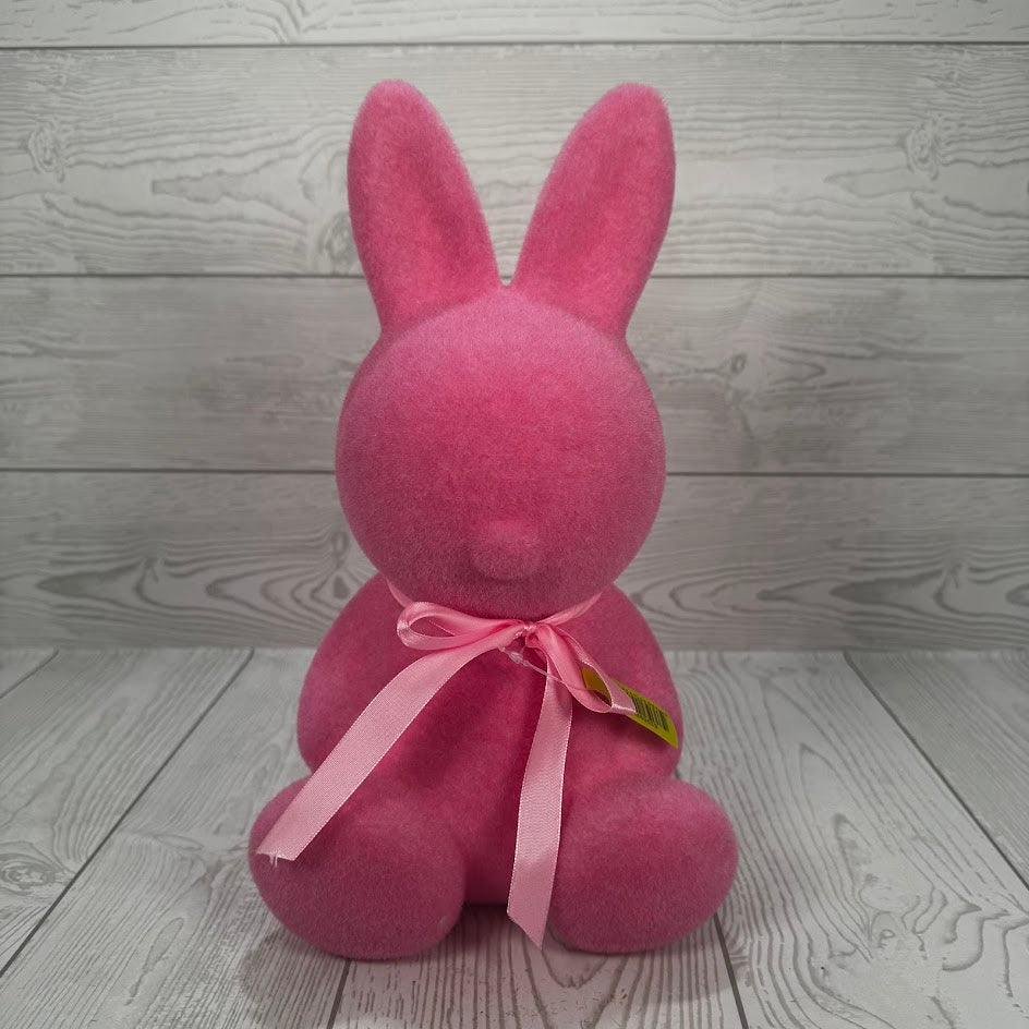 FLOCKED BUNNY MEDIUM H12XDIA7 - PINK - 63989PK