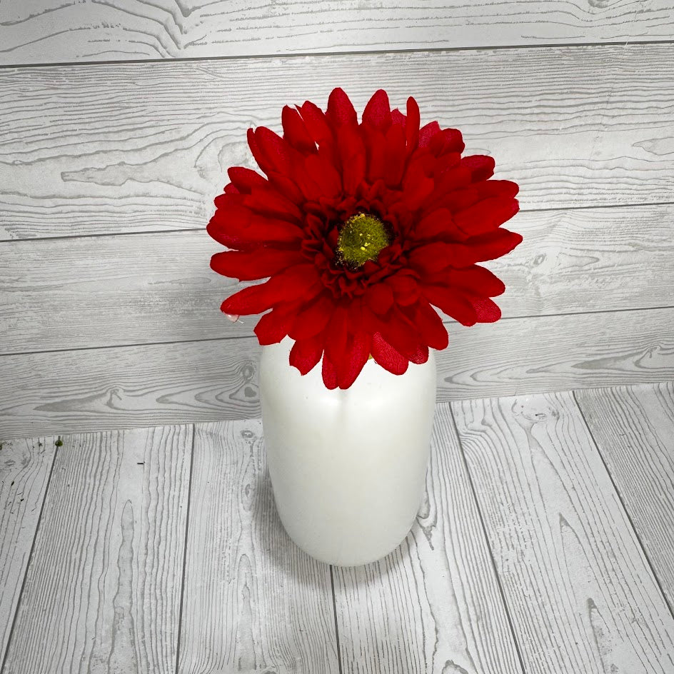 18IN SINGLE GERBERA DAISY - RED - 20168RD * BL