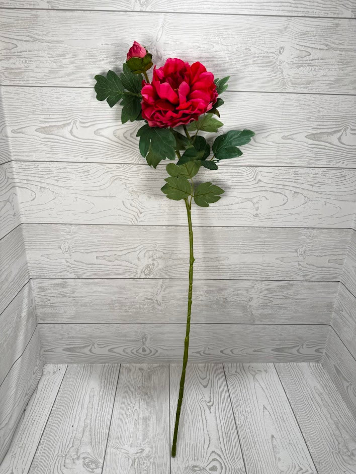 30IN PEONY SPRAY X2 - FUSCHIA - 85637-FU * PU