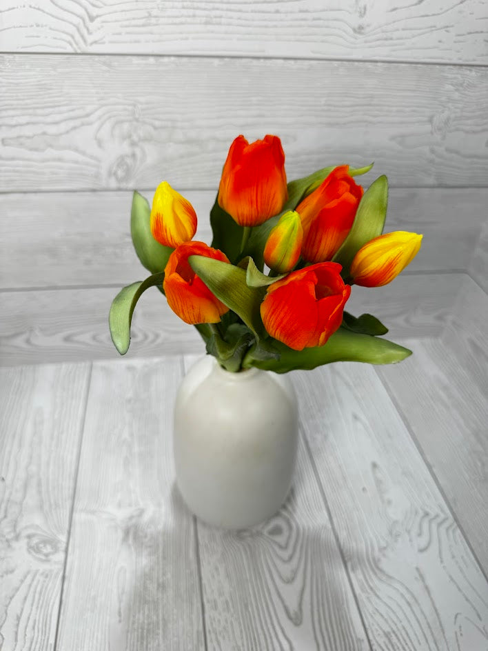 12IN SOFT TOUCH TULIP BUNDLE - ORANGE - 85465-OR * G