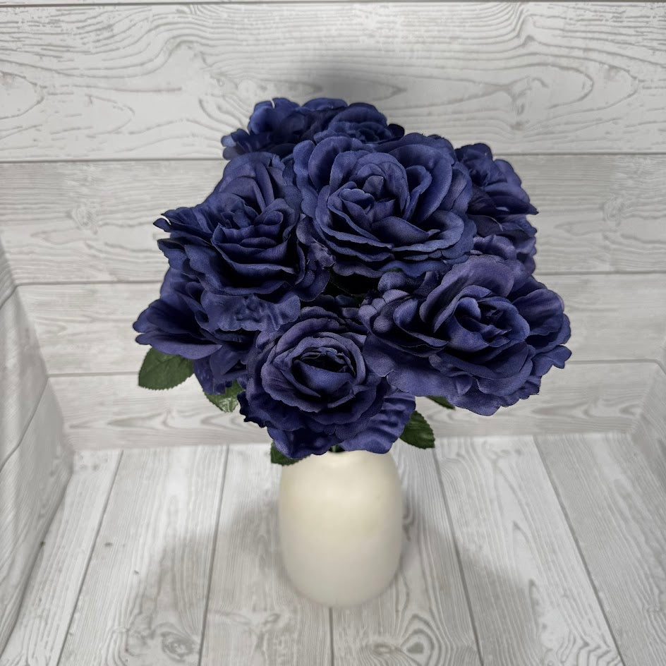 19IN ROSE BUSH X12 - NAVY BLUE - 85486-NAVYBLUE * BR