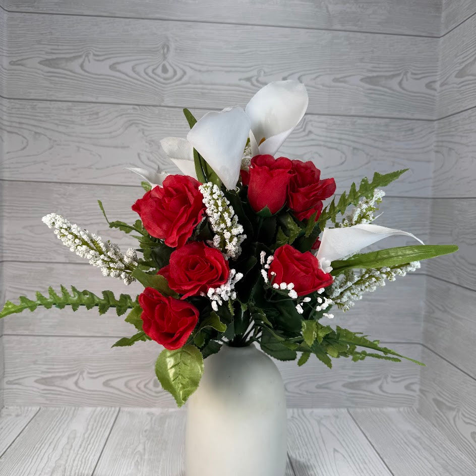 CALLA LILY / ROSE / IRIS BUNDLE X23 STEMS - B106 - INDIVIDUAL COLORS
