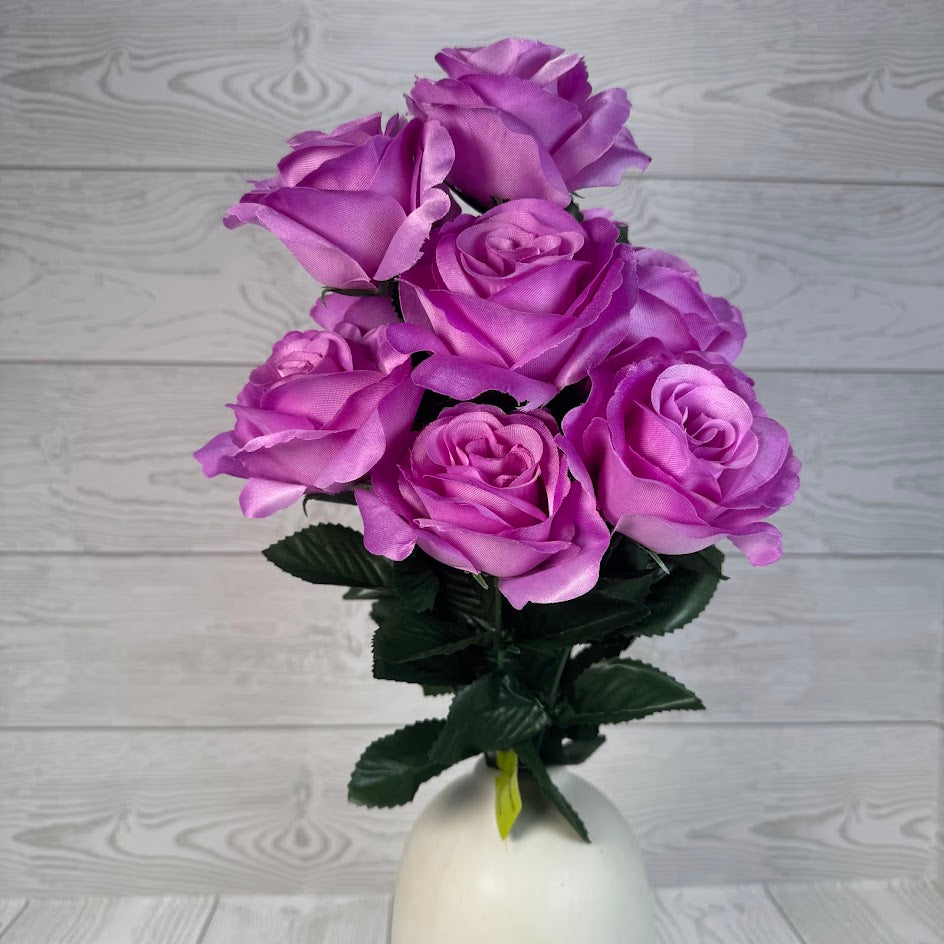 COLOR FAST LILLIAN OPEN ROSE BUSH X12 STEM H17 - 30388 - INDIVIDUAL COLORS