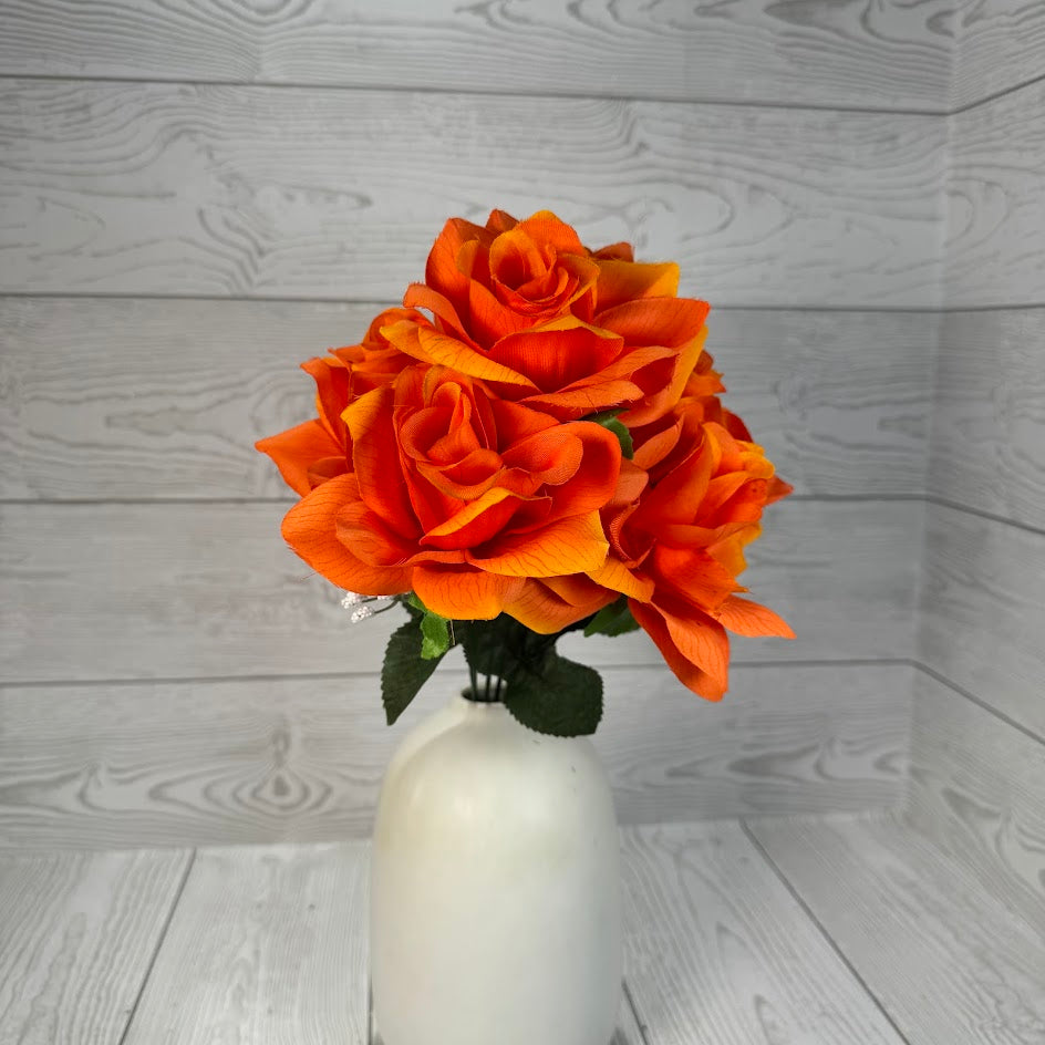 16IN PRINTING ROSE BUSH X6 STEMS - 57203 - INDIVIDUAL COLORS