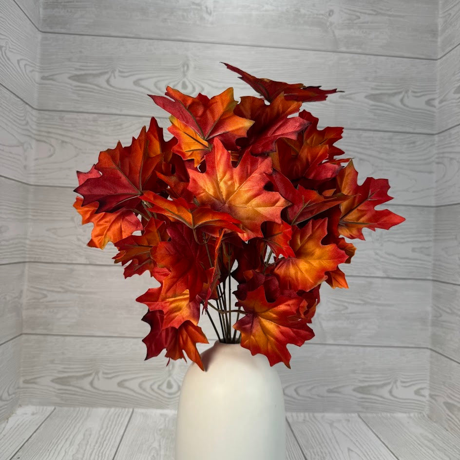 16IN MAPLE LEAF BUSH X11 - 80532-OR * G