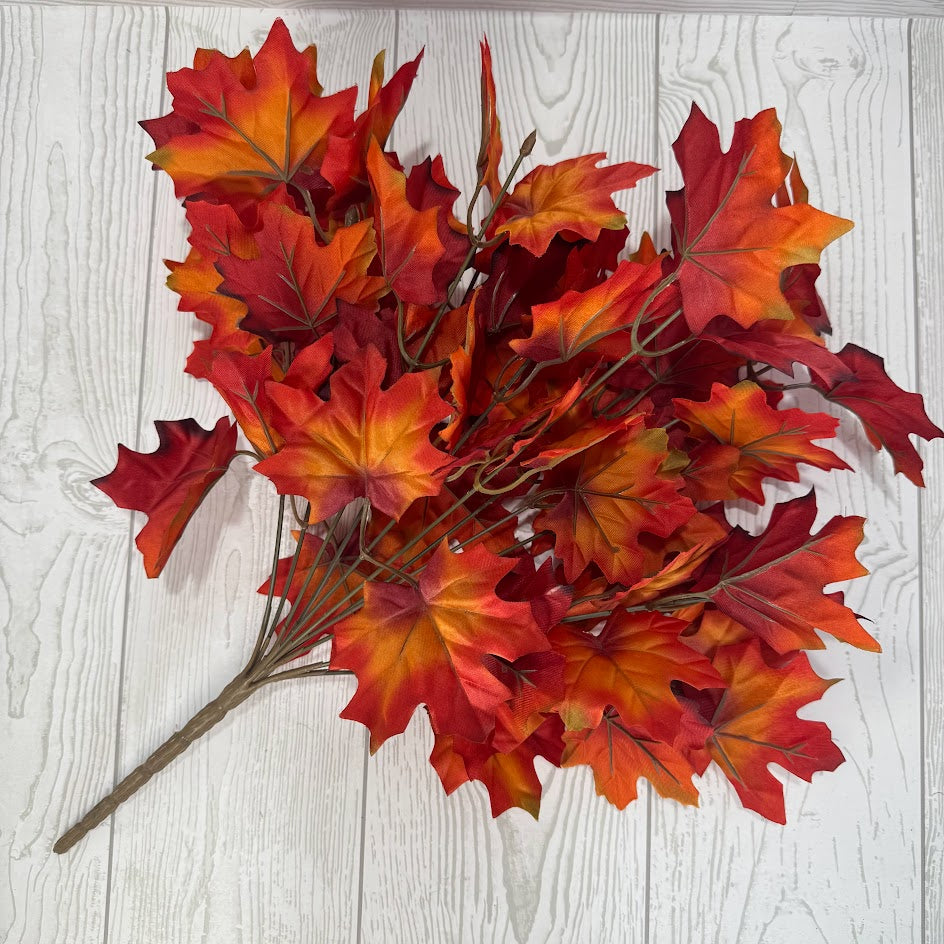 16IN MAPLE LEAF BUSH X11 - 80532-OR * G