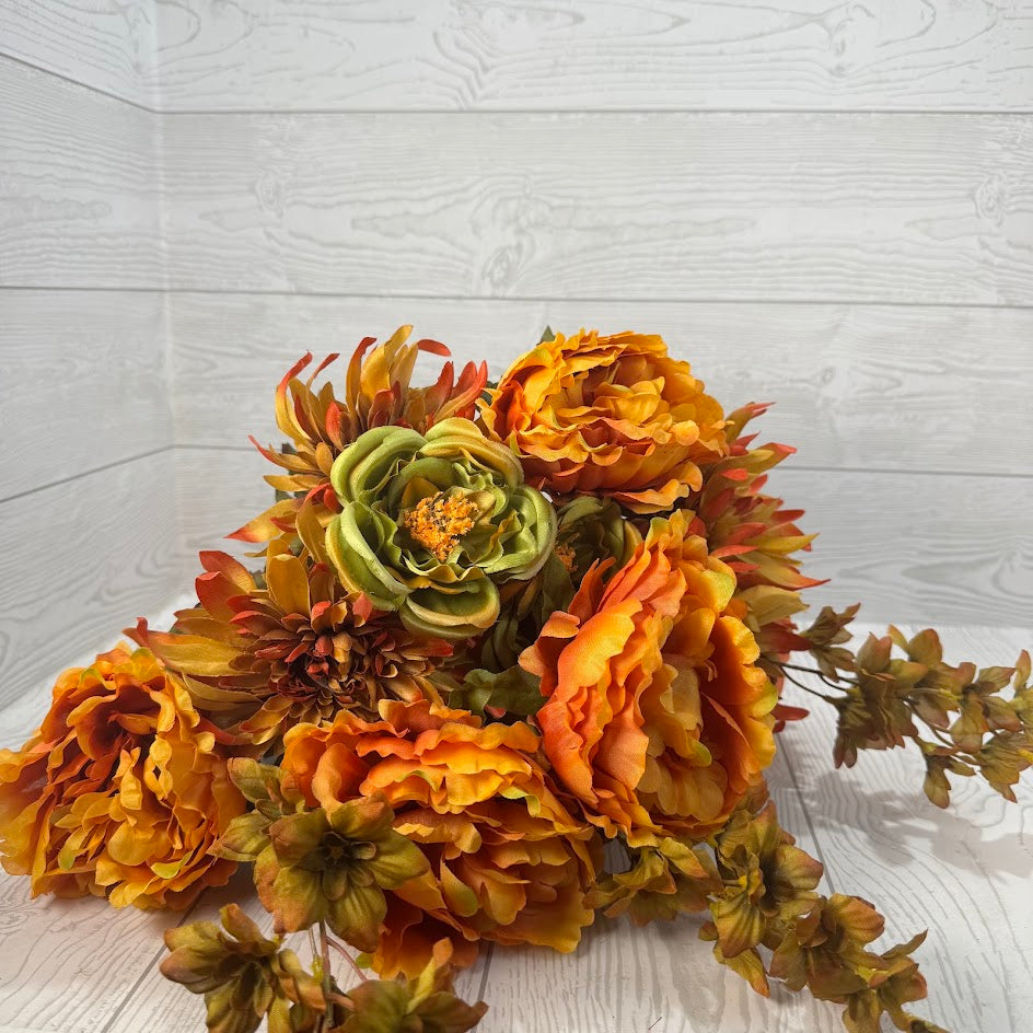 27IN PEONY MUM ROSE - GOLD/GREEN - 85205-GNGOLD * BR