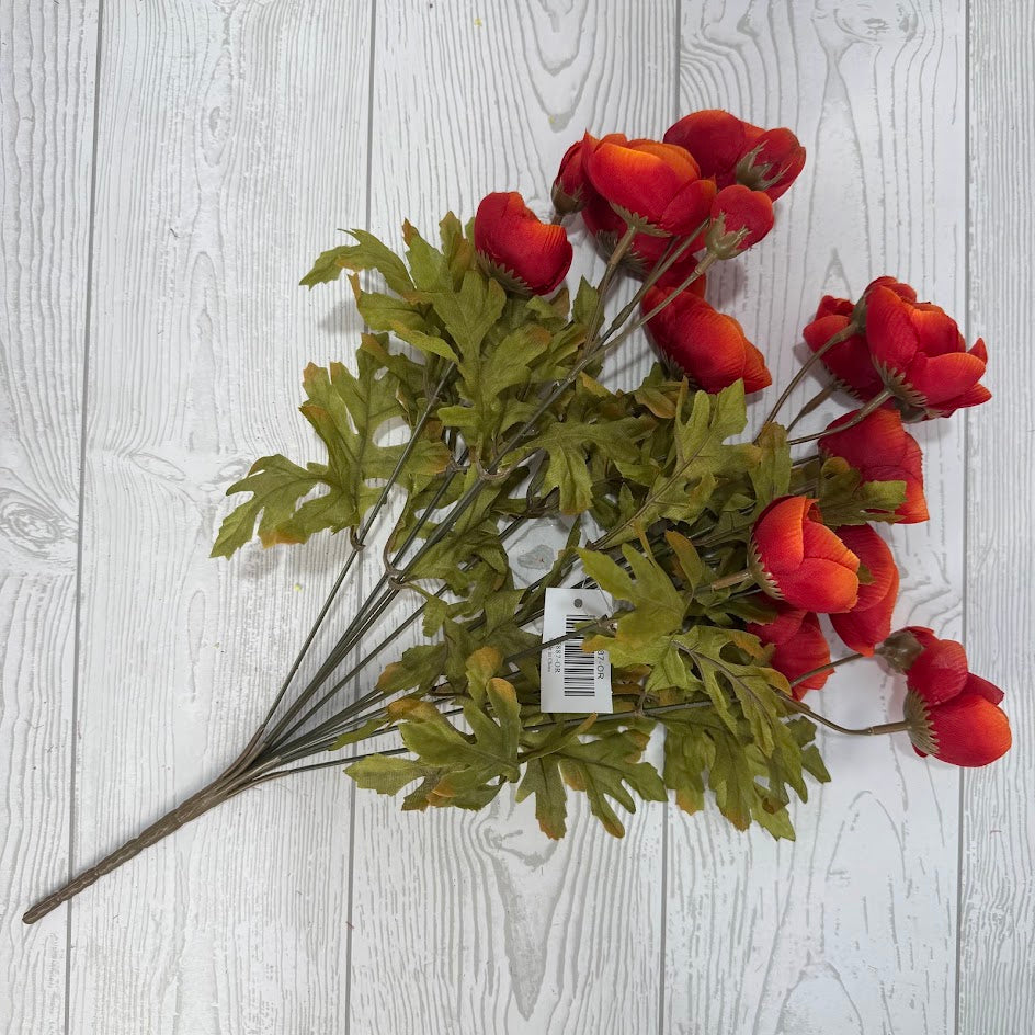 18N RANUNCULUS BUSH X12 - ORANGE - 85887-OR * OO