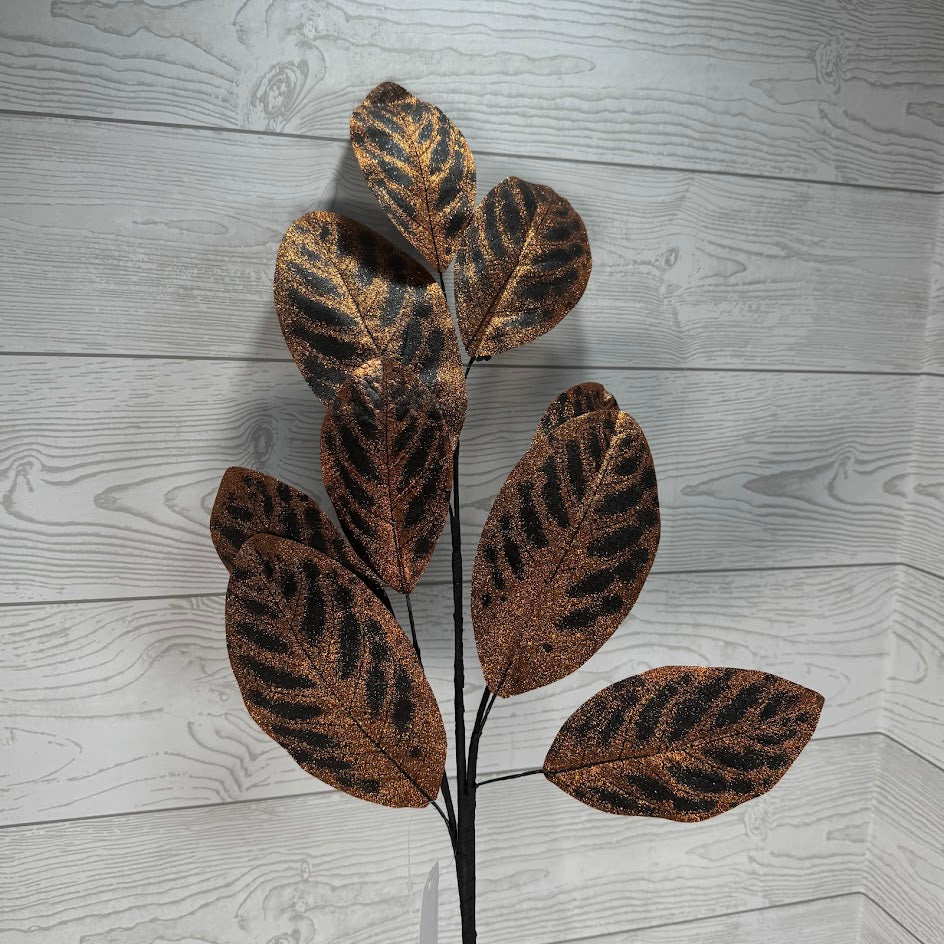 32" MAGNOLIA LEAF SPRAY - COPPER/BLACK - 65706-COPPER * G