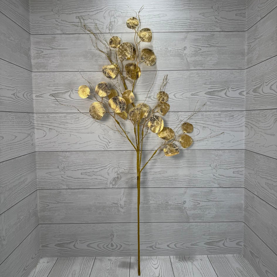 33IN METALLIC EUCALYPTUS - GOLD - 40485-GOLD * G