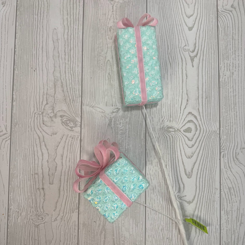 MESH GIFT BOX SPRAY X2 H28 - MINT/PINK - 86351MINT * RD