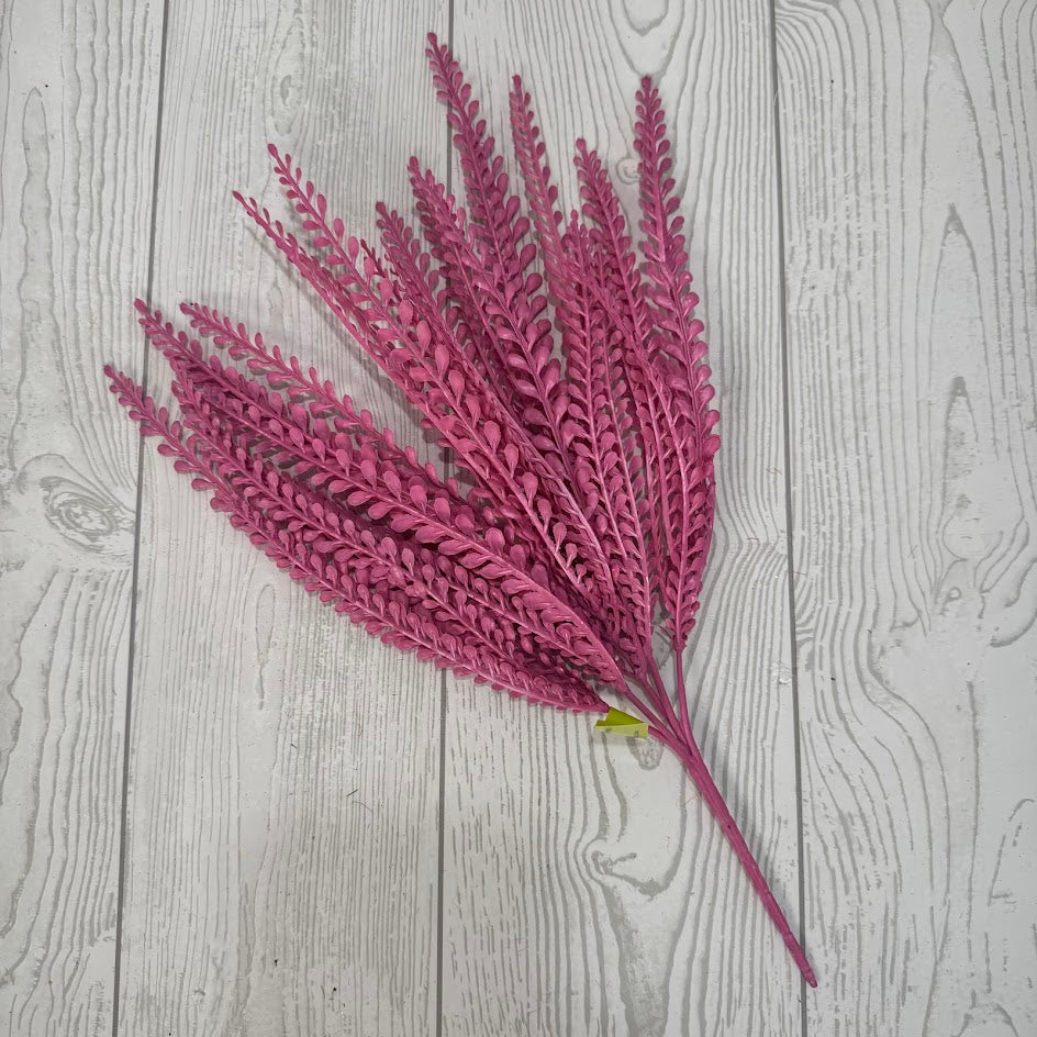 PLASTIC LEAVES BUSH X5 H16 - PINK - 57497PK * R BR