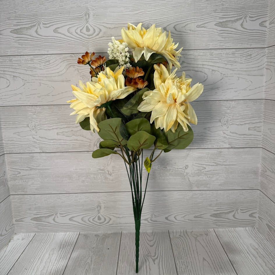 DAHLIA DAISY FILLER BUSH X14 H21 - BEIGE - 57351BE * BL G