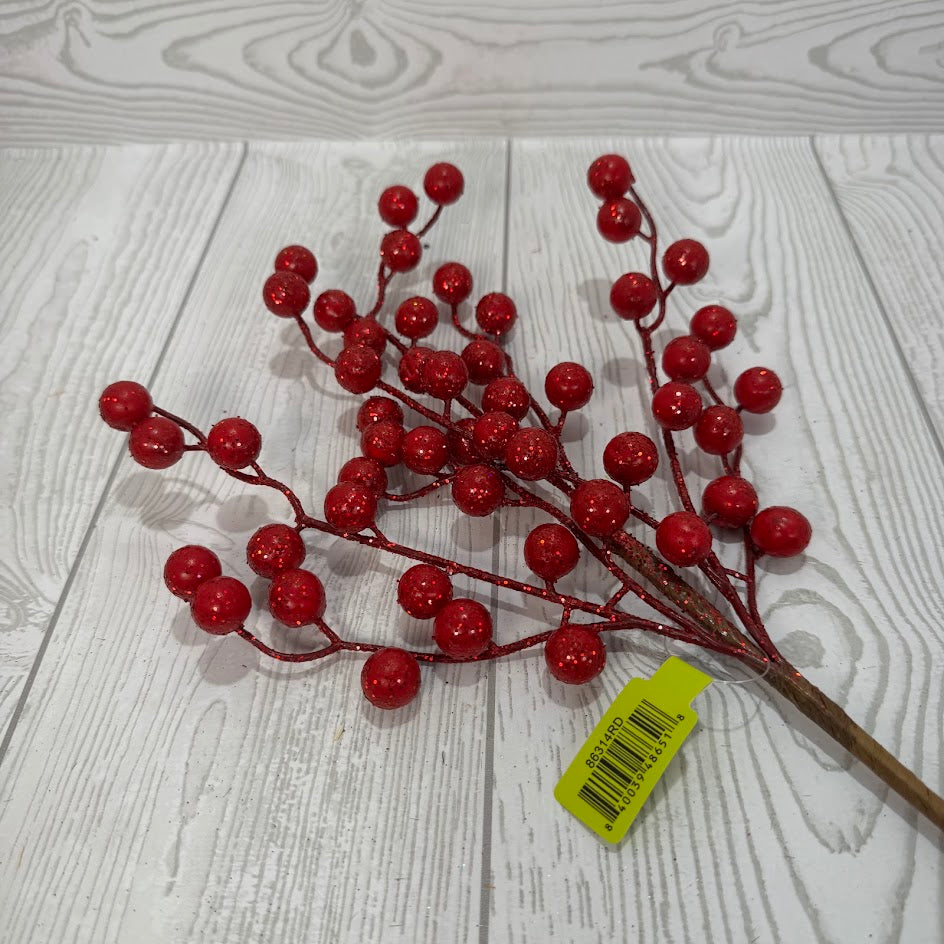 GLITTER BERRY PICK H16 - RED - 86314RD * BL