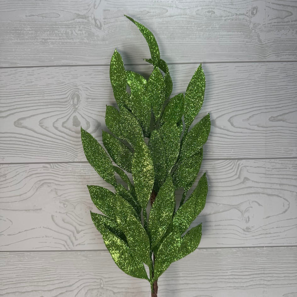 XMAS LAUREL LEAVES SPRAY - GREEN - 58457 * G