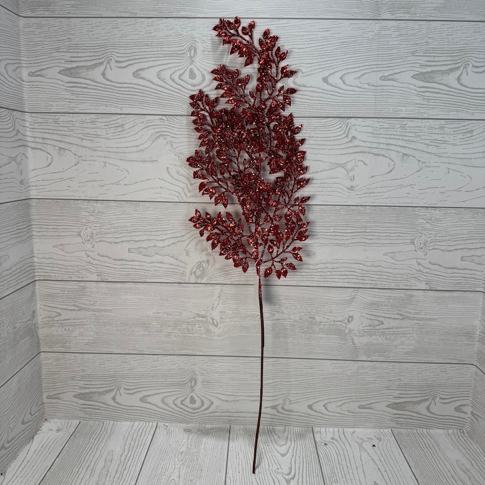 GLITTER BOXWOOD SPRAY X3 - RED - 69433 * G