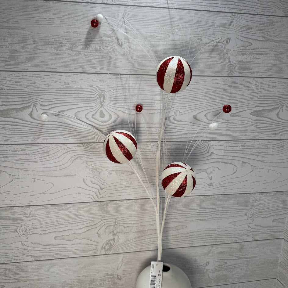27" PEPPERMINT VALLS - RED/WHITE - X25023-RDWT * BL