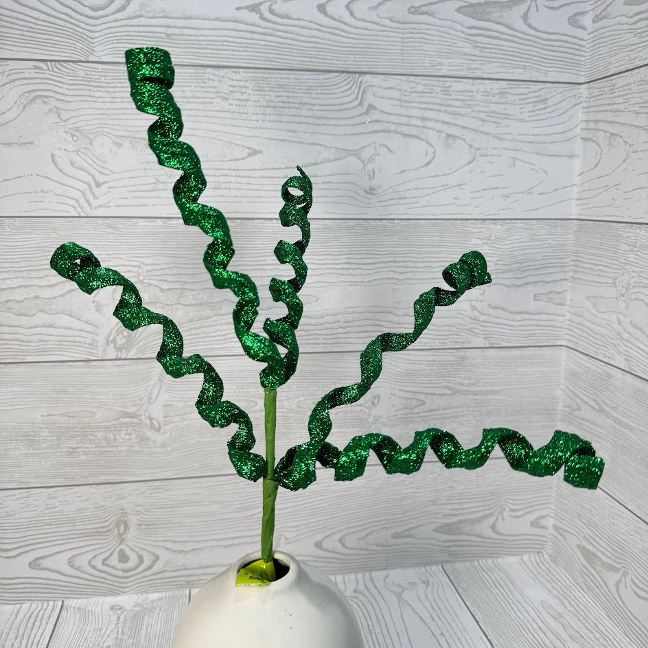 FRIZZY CURLY PICK H16 - EMERALD GREEN - 82510EMERMD * G