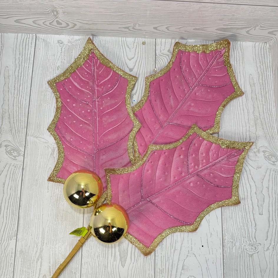 HOLLY LEAVES SPRAY X3 H39 - 86864PKGD * G