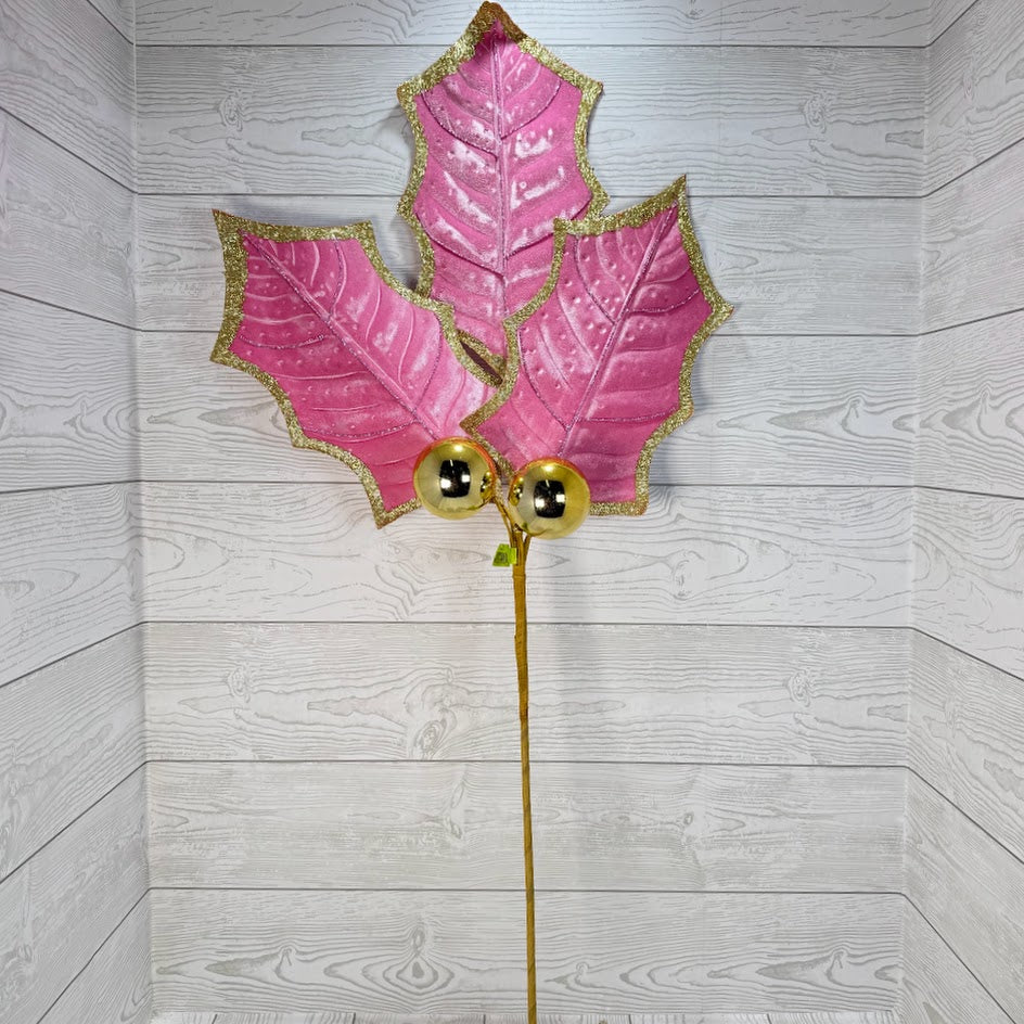 HOLLY LEAVES SPRAY X3 H39 - 86864PKGD * G